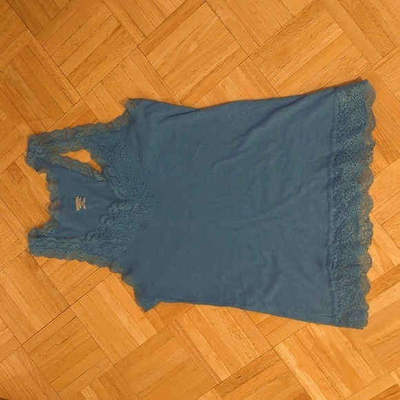 Mossimo y2k lacy top blue women's size XL Bella Swan - Picture 8 of 8
